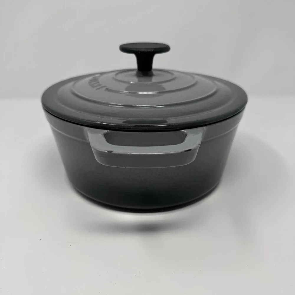 Smith Clark Ironworks 3 Quart/2.8 L Cast Iron Dutch Oven‎ Gray Enameled Pot